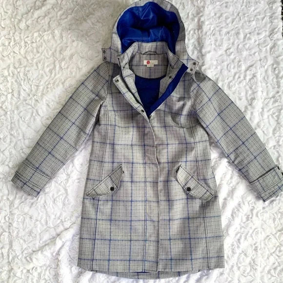 Boden Gray Check Suki Rain Coat - Picture 2 of 13